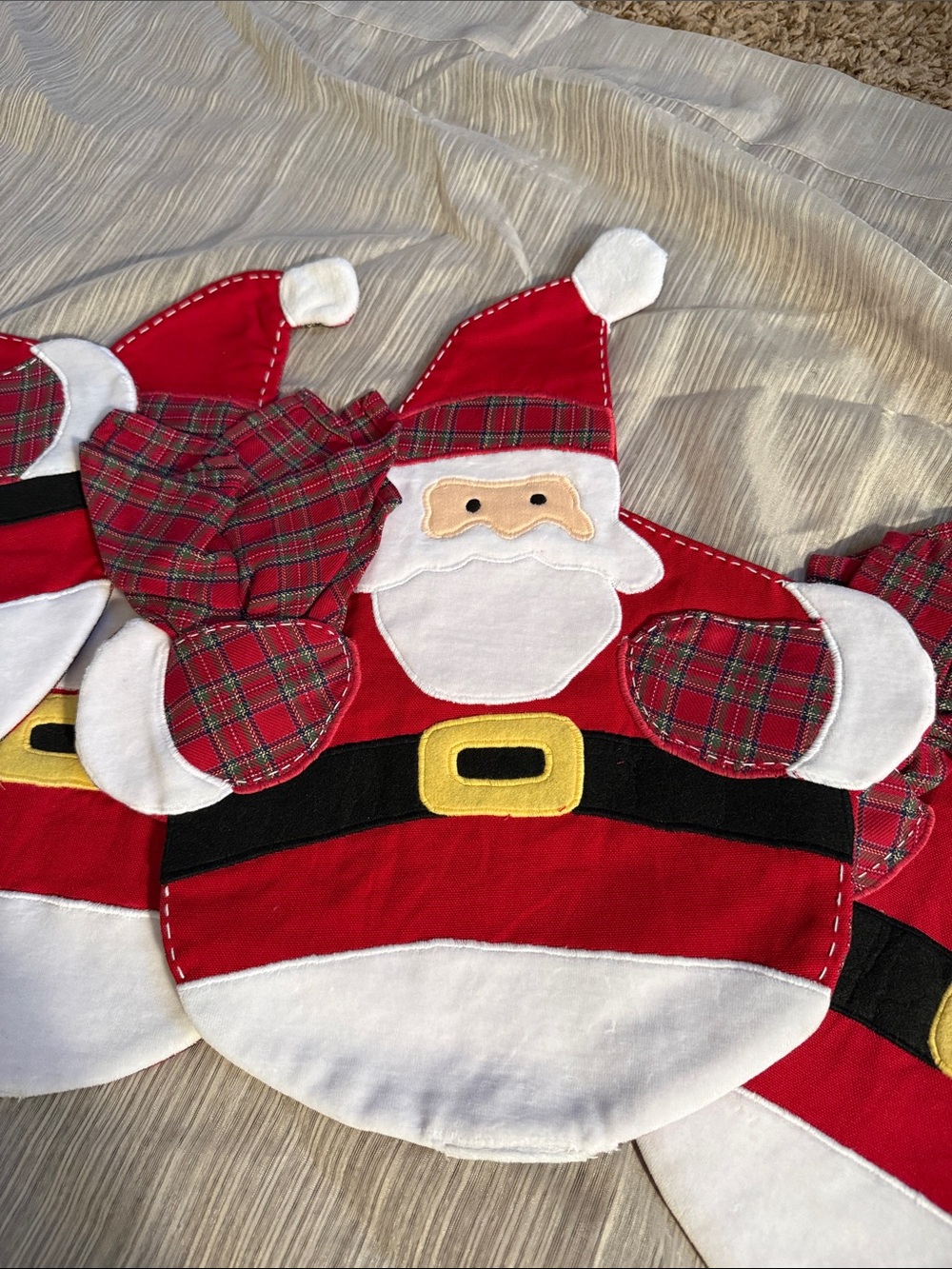 Pottery Barn Kids Red Plaid Holiday Placemats with napkins (4) from 2006